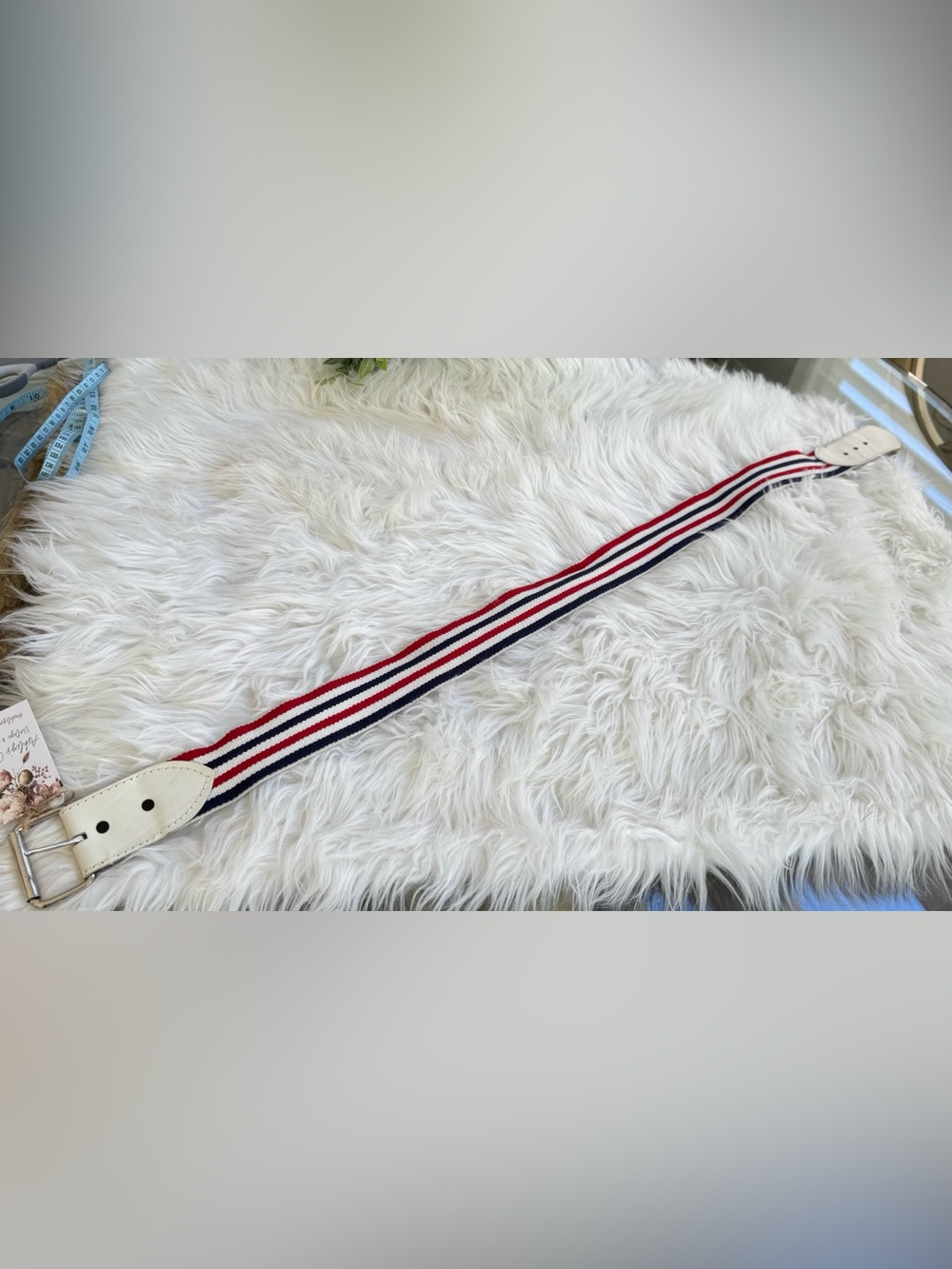 Striped Red White Navy Guitar/Bag Strap